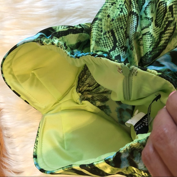 🐆Sexy!🐍 Leopard and snake print strapless dress - Picture 5 of 5